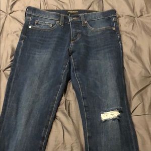 Banana Republic skinny jeans with frayed edge